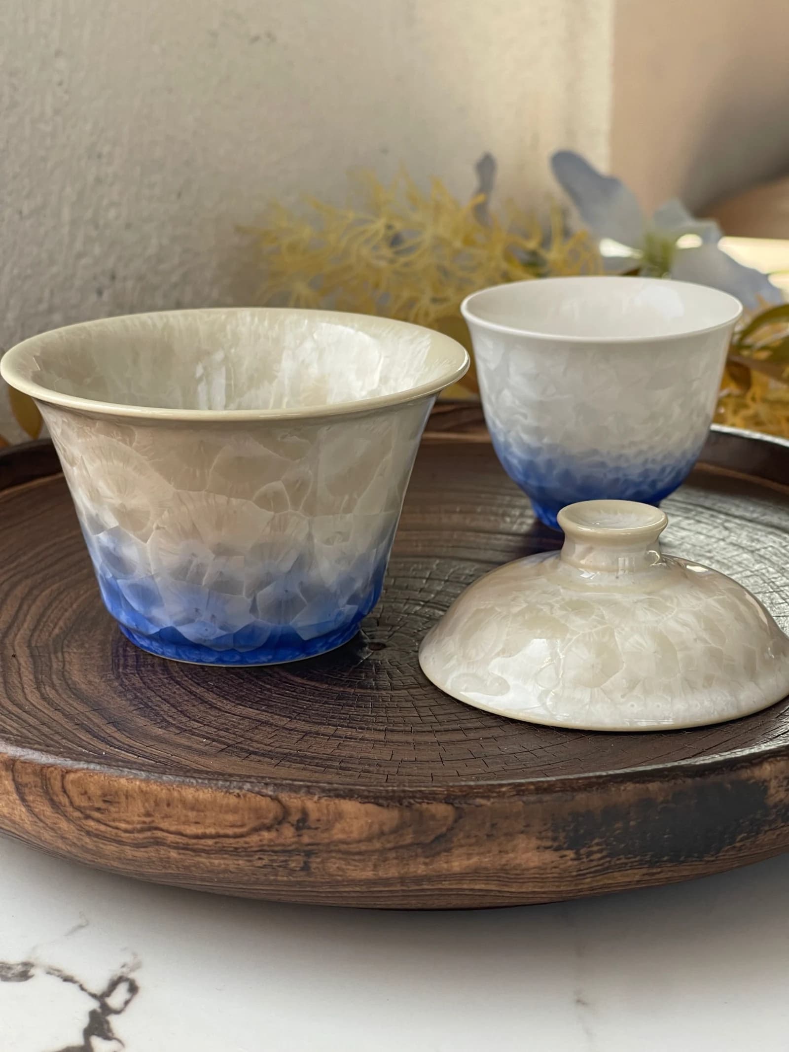 Blue Gradient Gaiwan Tea Set detail 4