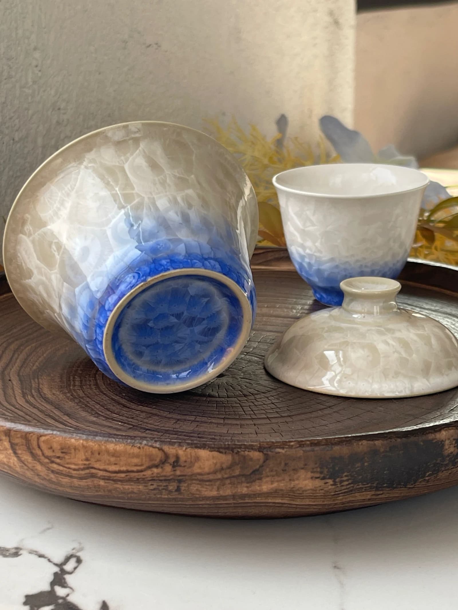 Blue Gradient Gaiwan Tea Set detail 5