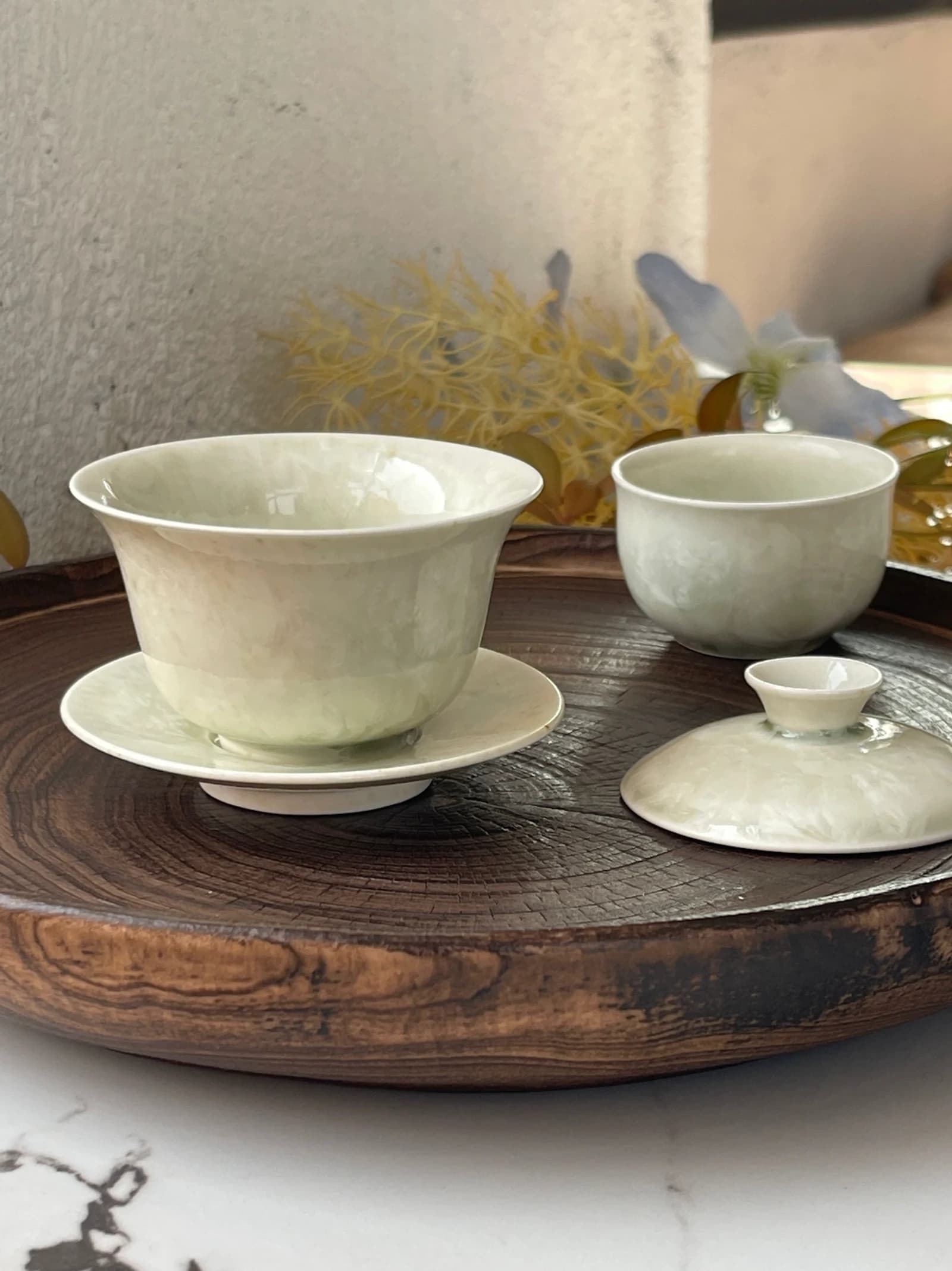 Ivory Gaiwan Tea Set detail 4
