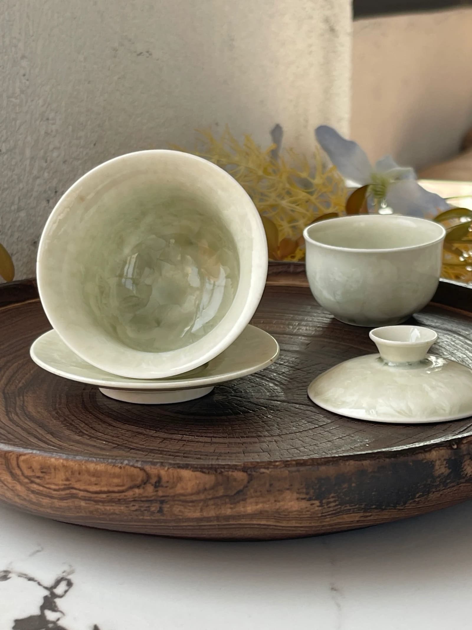Ivory Gaiwan Tea Set detail 5