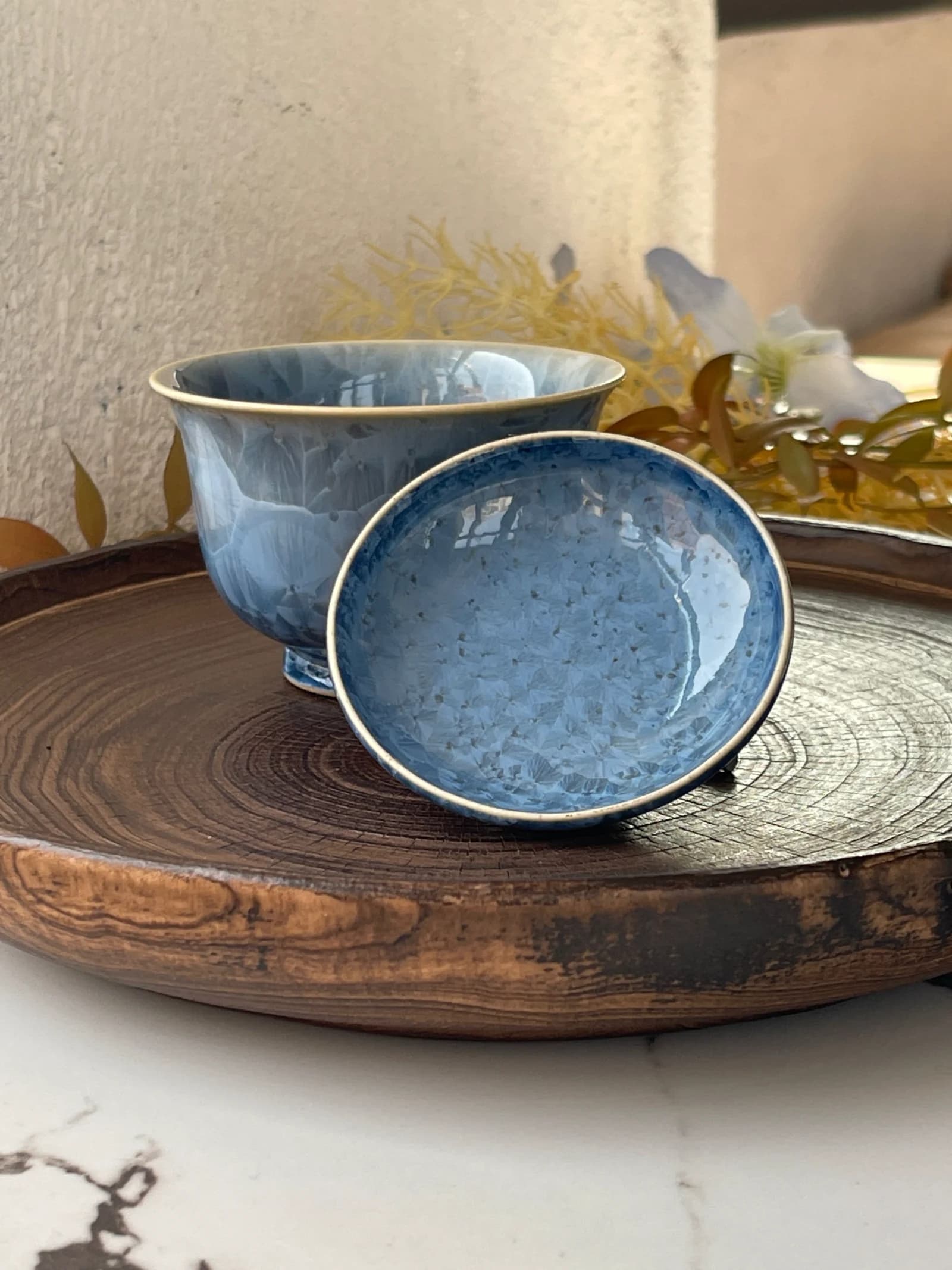 Sapphire Blue Gaiwan Tea Set detail 2