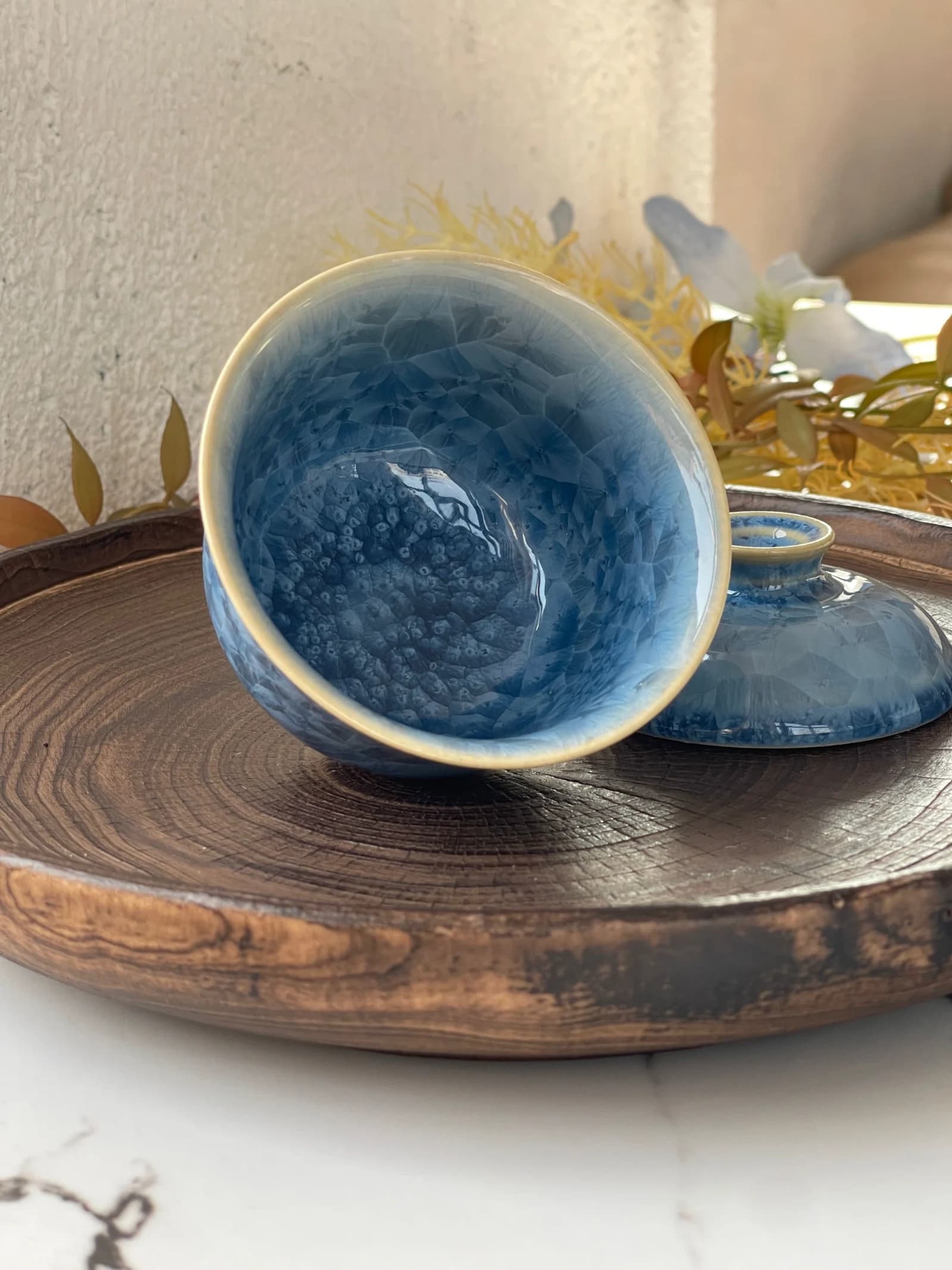 Sapphire Blue Gaiwan Tea Set detail 3