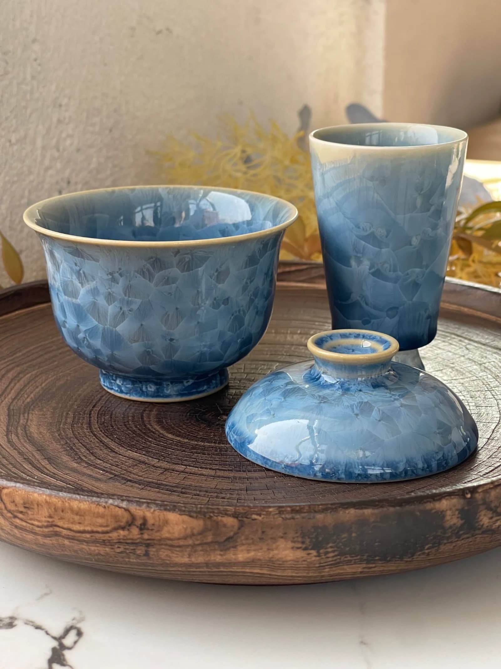 Sapphire Blue Gaiwan Tea Set detail 4